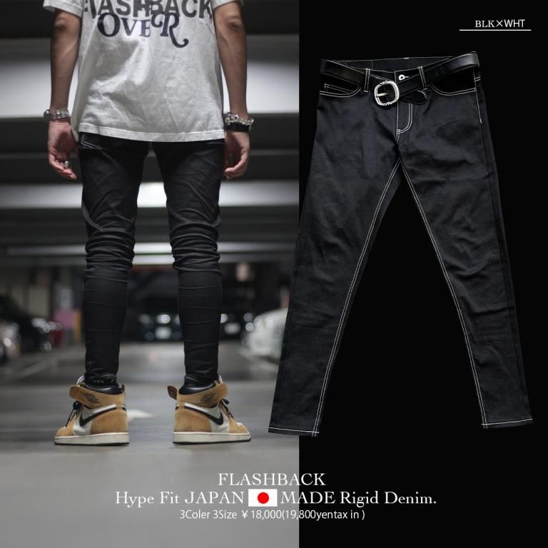 FLASHBACKǿ22SSHype Fit JAPANMADE Rigid Denim Type:BLKWHT