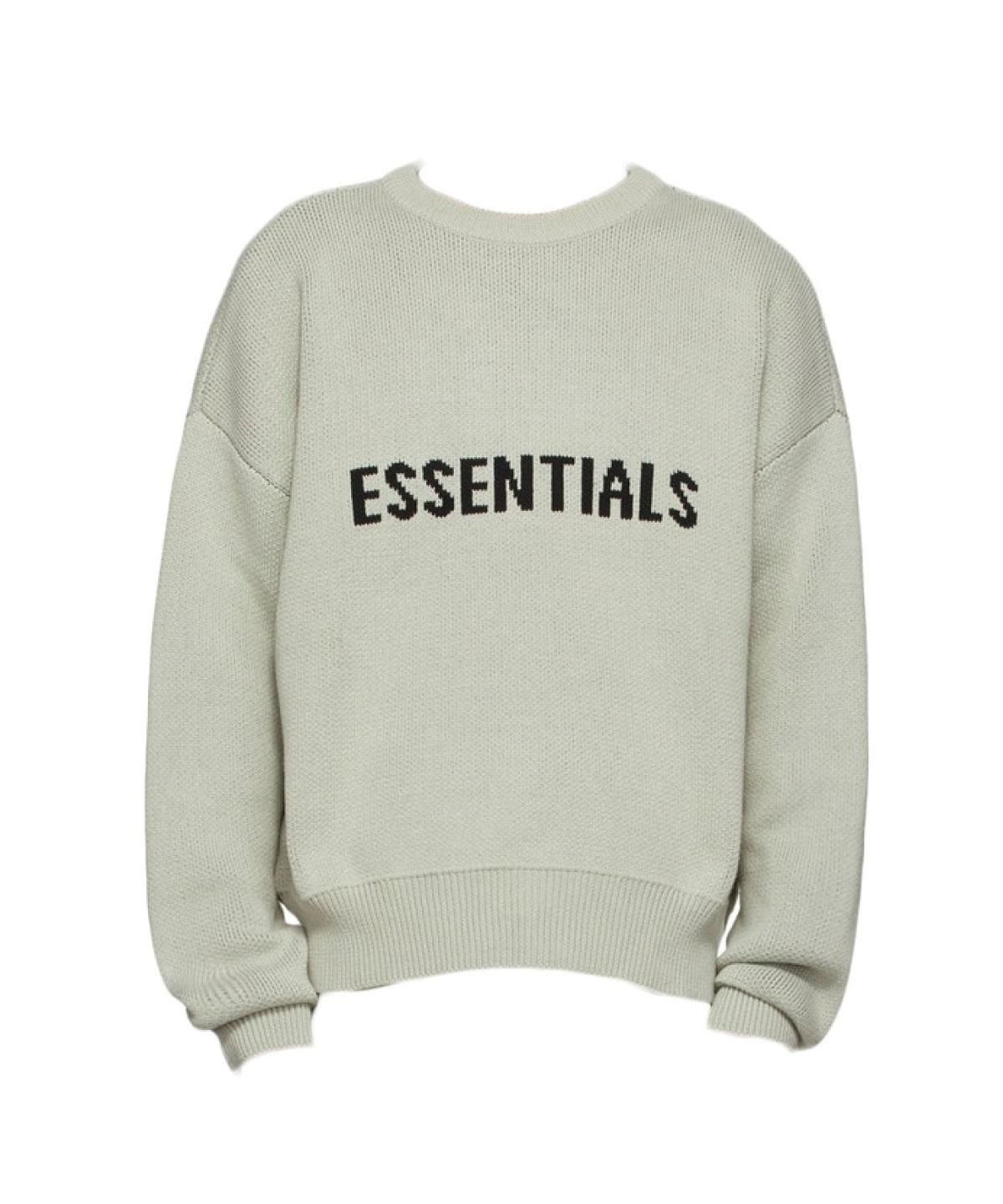 FOG ESSENTIALS ニット Fear Of God Essentials front logo knit Concrete