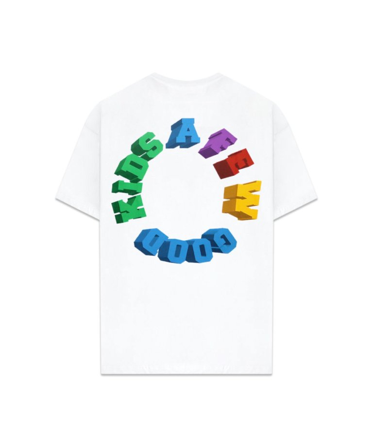 A FEW GOOD KIDS (AFGK) Rainbow Logo Tee WHITE