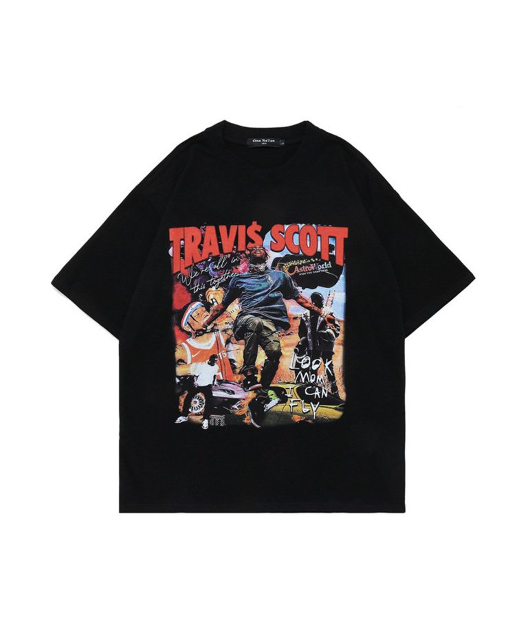 USA Select Travis Scott  OVERSIZE Vintage T-Shirts3.BLK