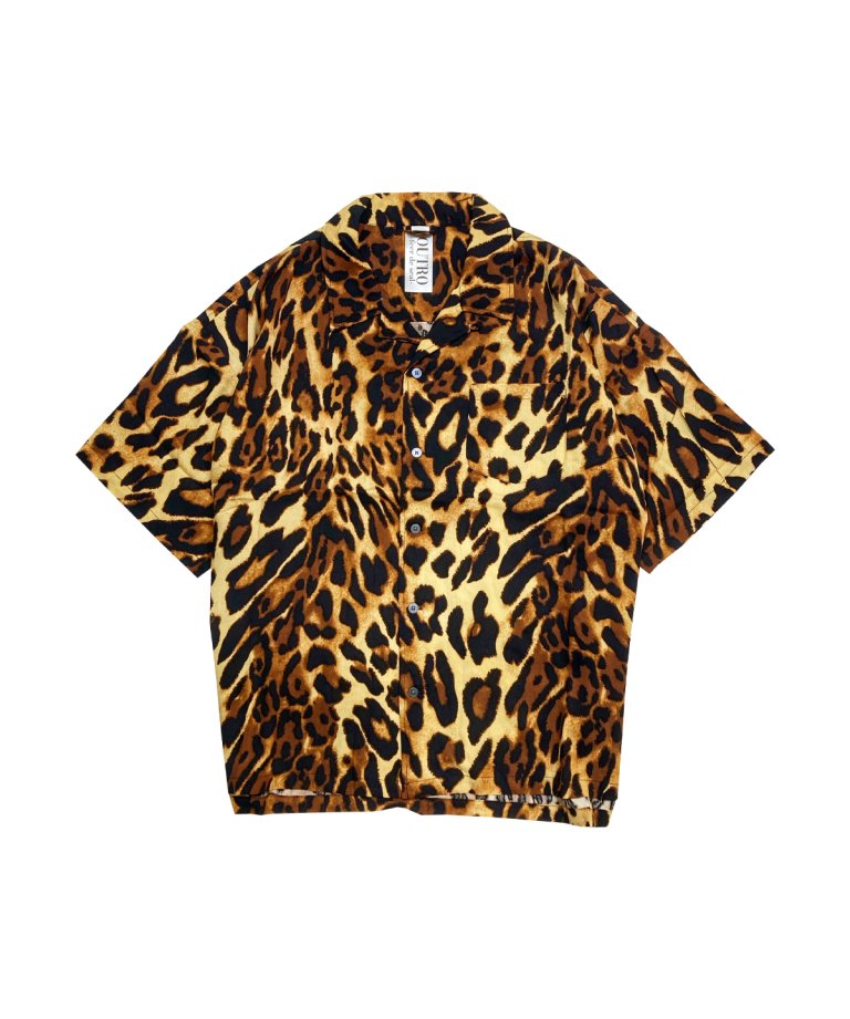 OUTRO-feer de seal- Leopard Half Sleeve OverSize Shirts