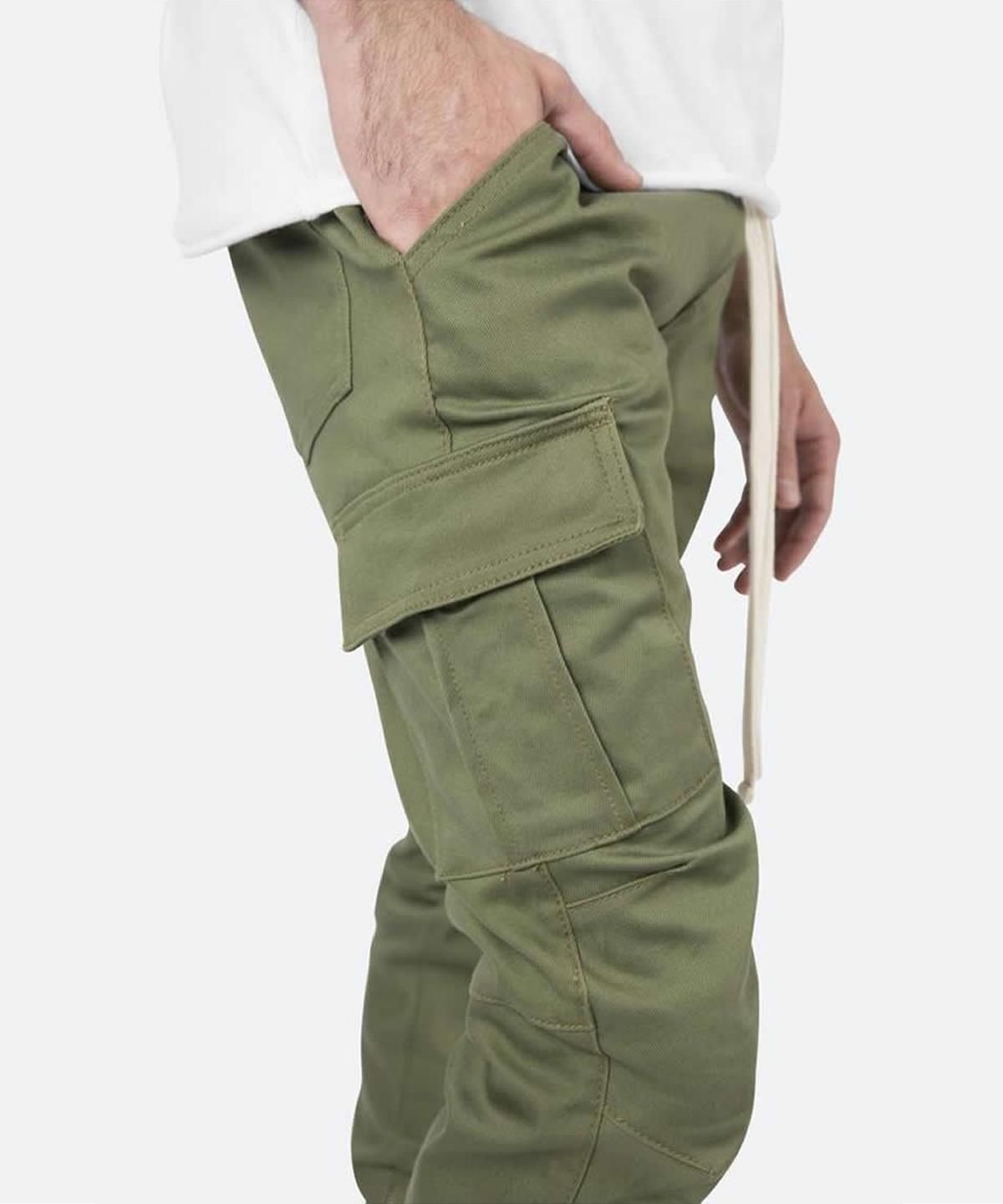 mnml ZIP CARGO DRAWCORD PANTS / OLIVE