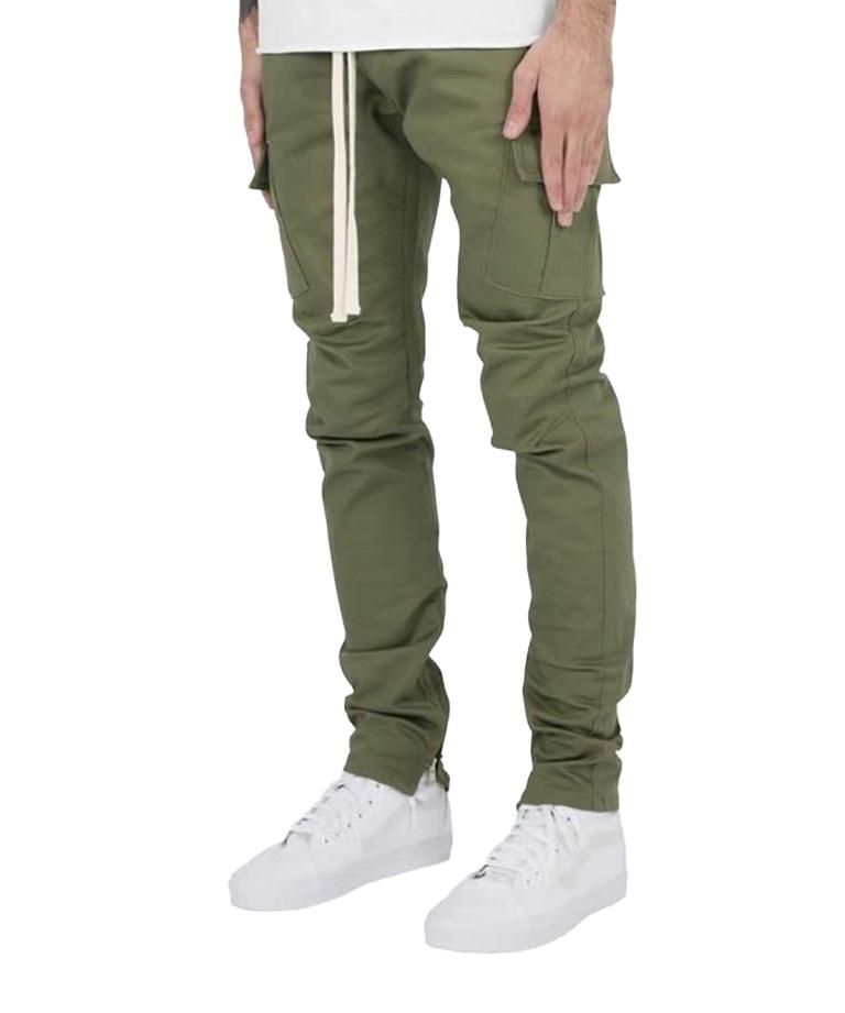 mnml ZIP CARGO DRAWCORD PANTS / OLIVE