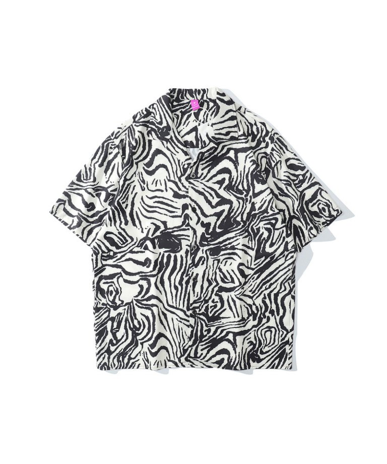 OUTRO-feer de seal- Zebra Half Sleeve OverSize Shirts