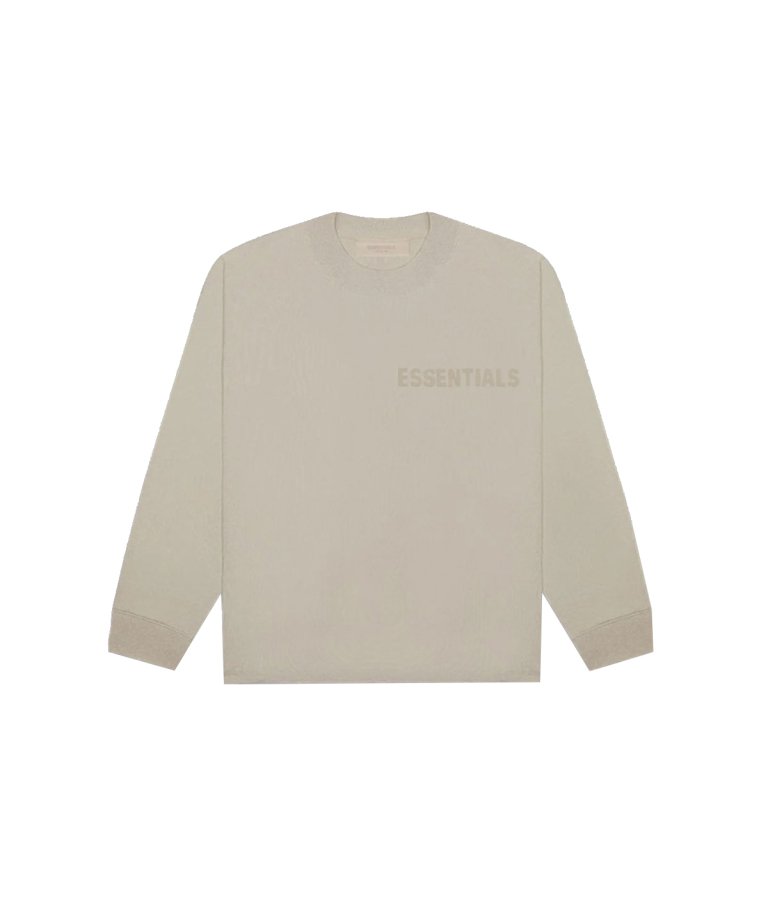 FOG ESSENTIALS եȥT - Fear Of God Essentials Felt Logo LS Tee SMOKE