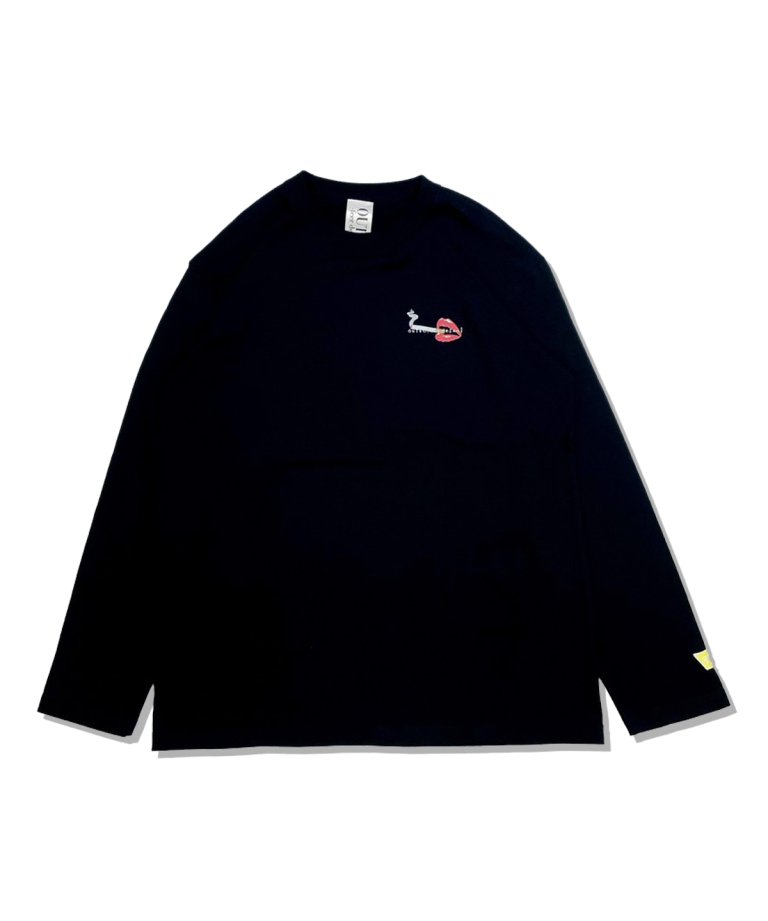 Golden Week WEB SALE2024OUTRO-feer de seal-  SmokingLip Oversize LS Tee BLK 9900ߢ6930