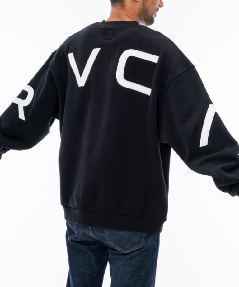 <img class='new_mark_img1' src='https://img.shop-pro.jp/img/new/icons5.gif' style='border:none;display:inline;margin:0px;padding:0px;width:auto;' />RVCA (ルーカ） FAKE RVCA CREW トレーナー【2022年秋冬モデル】BLK