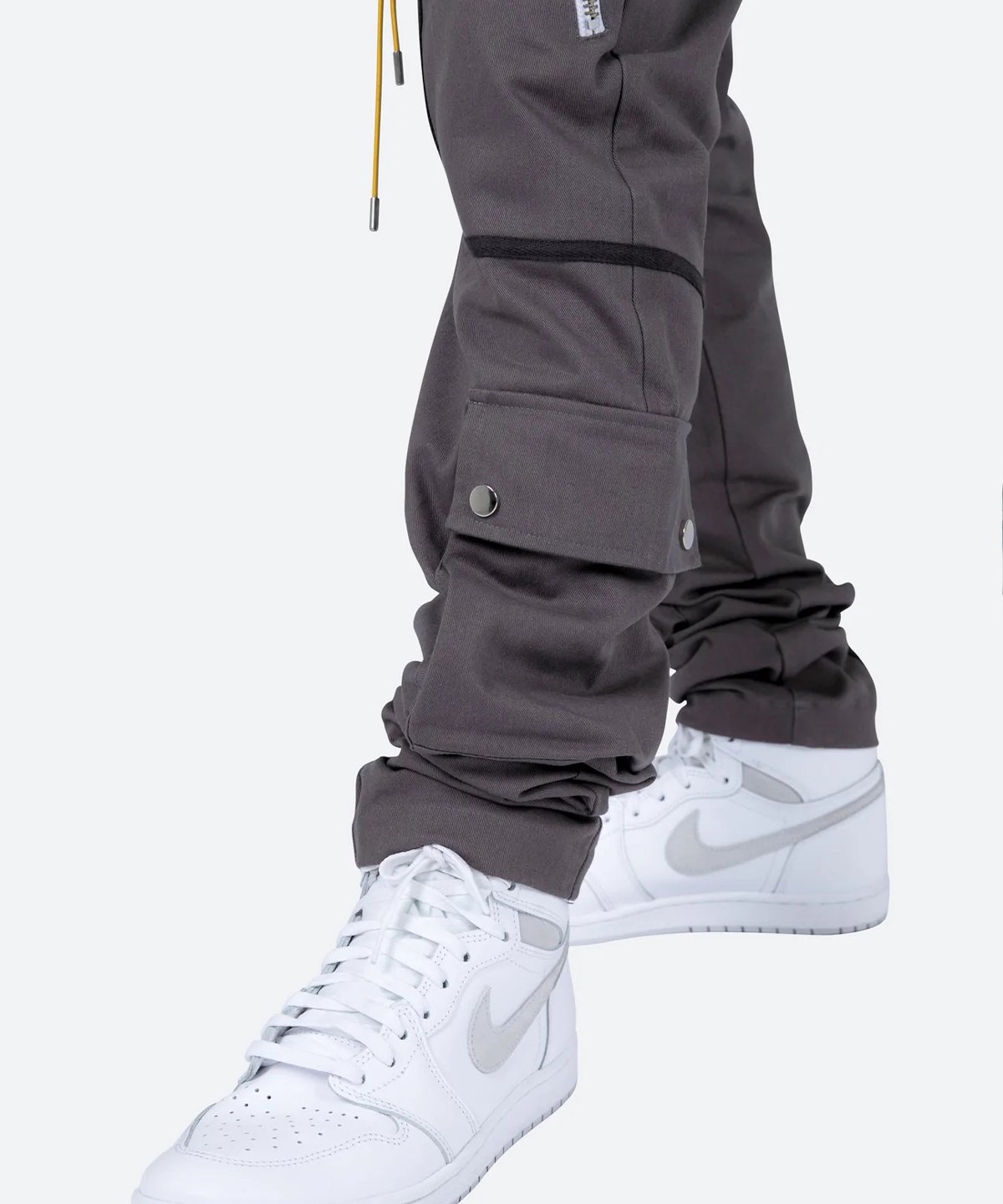 mnml CONTRAST TAPED CARGO PANTS / CHARCOAL GREY