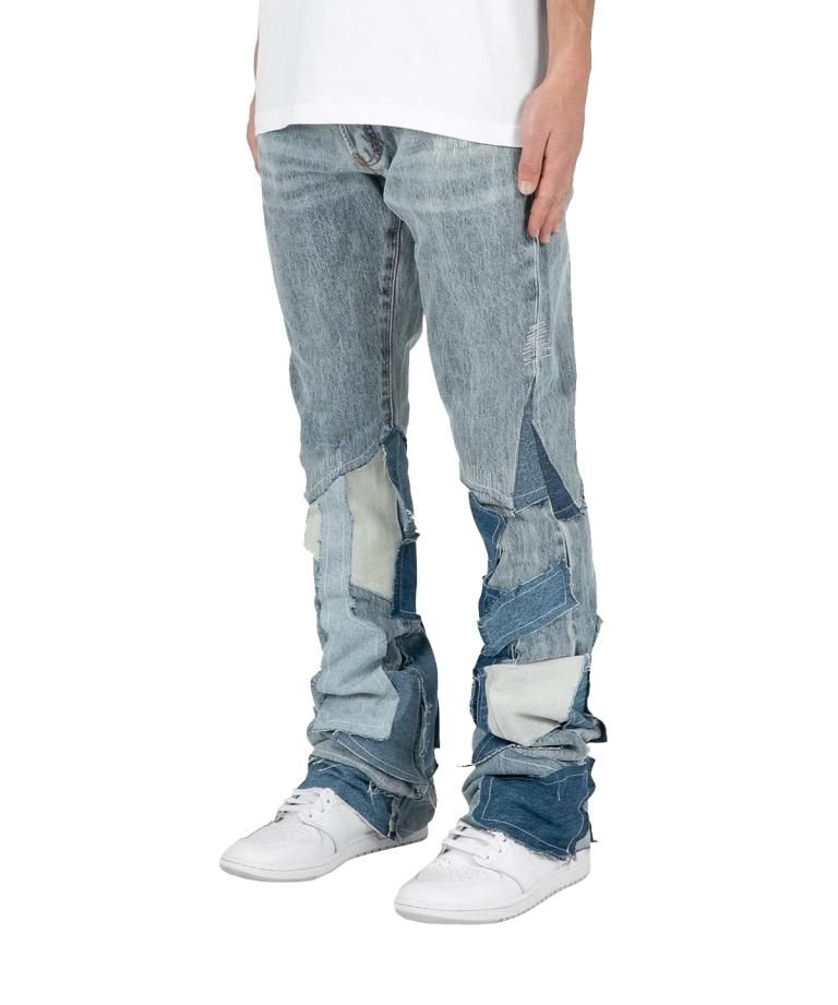 mnml B424 PATCH FLARE DENIM / BLUE