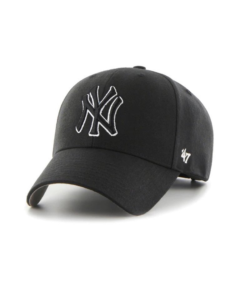 ヤンキース キャップ ’47 エムブイピー ブラック X ブラック & ホワイトロゴ