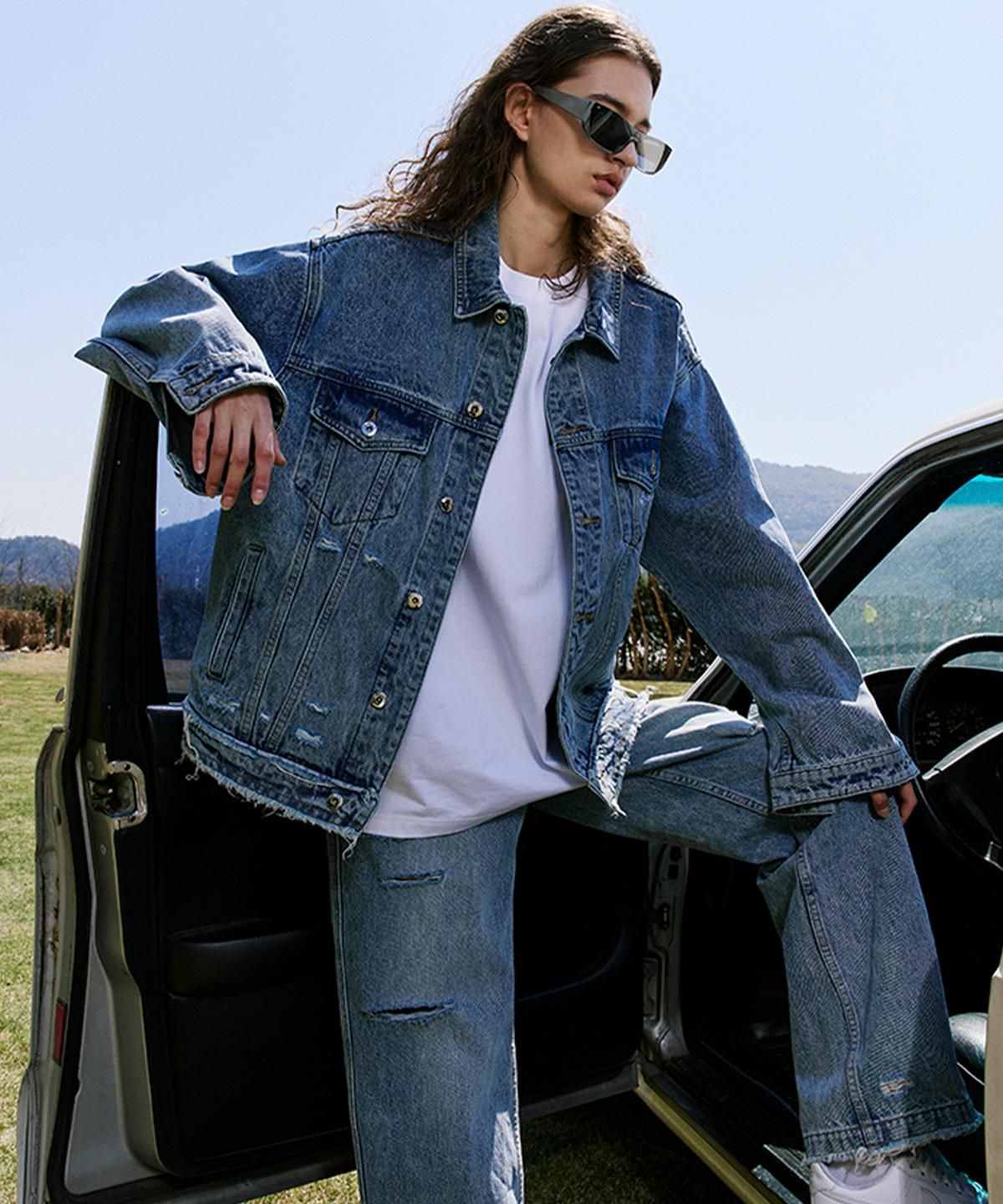 A FEW GOOD KIDS (AFGK) DENIM LOGO JACKET BLUE A FEW GOOD KIDS (AFGK) DENIM LOGO JACKET BLUE