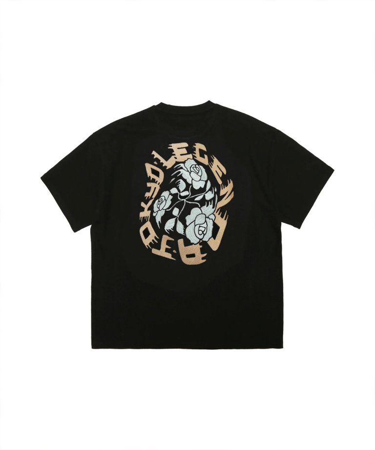 LEGENDA Arch Rose 2023 Embroidery T-Shirt BLK/GREEN[LEC1143]