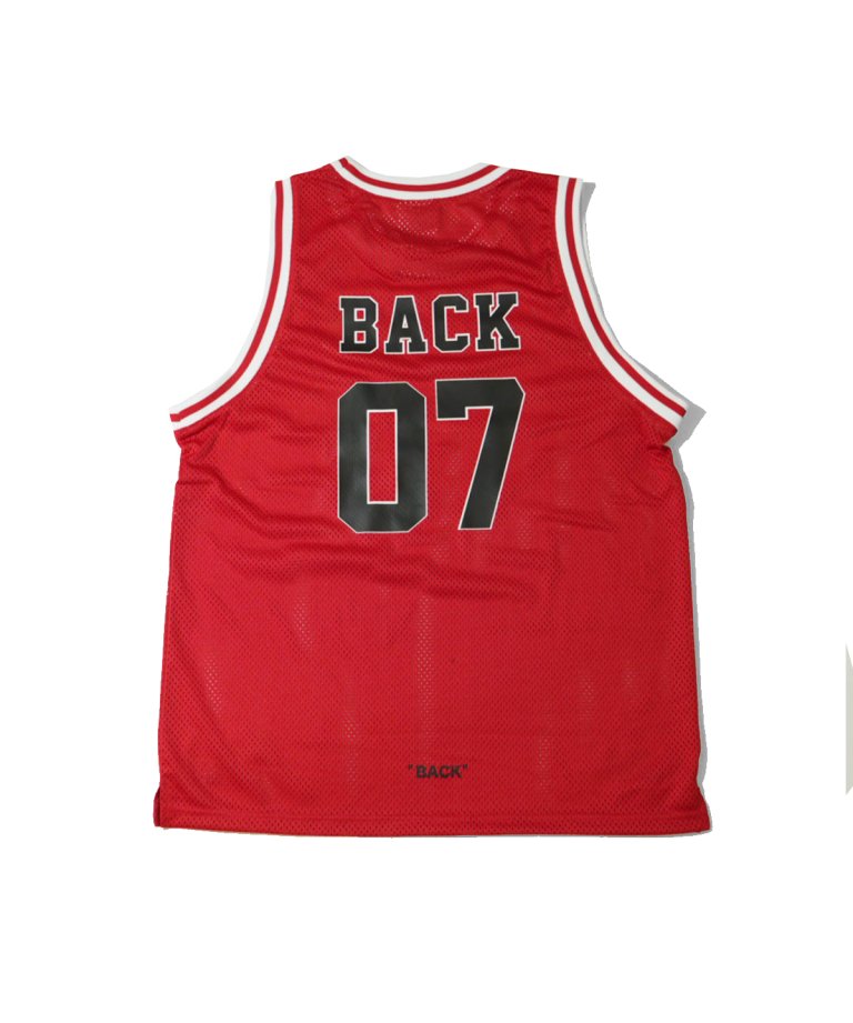 【FLASHBACK23SS最新作】 Basketball Jersey Tank.RED
