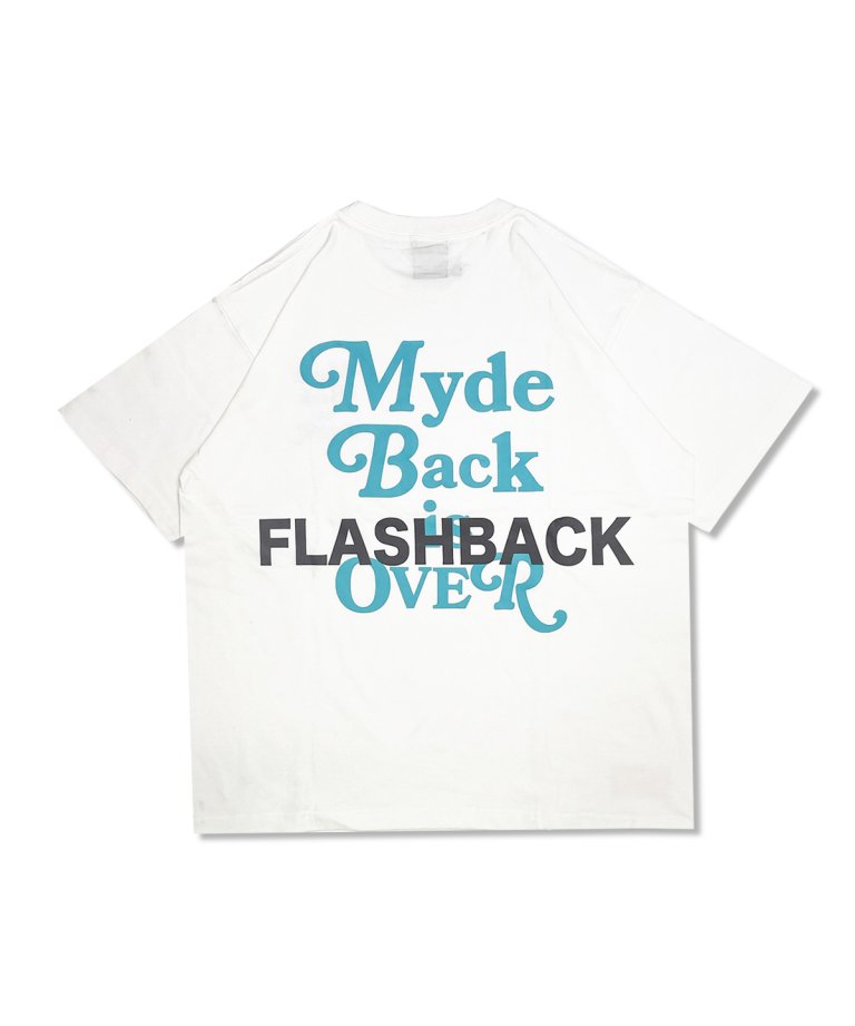 【FLASHBACK23SS最新作】''Myde Back is OVER''  Reflector OVERSIZE T-Shirts WHT/MINT