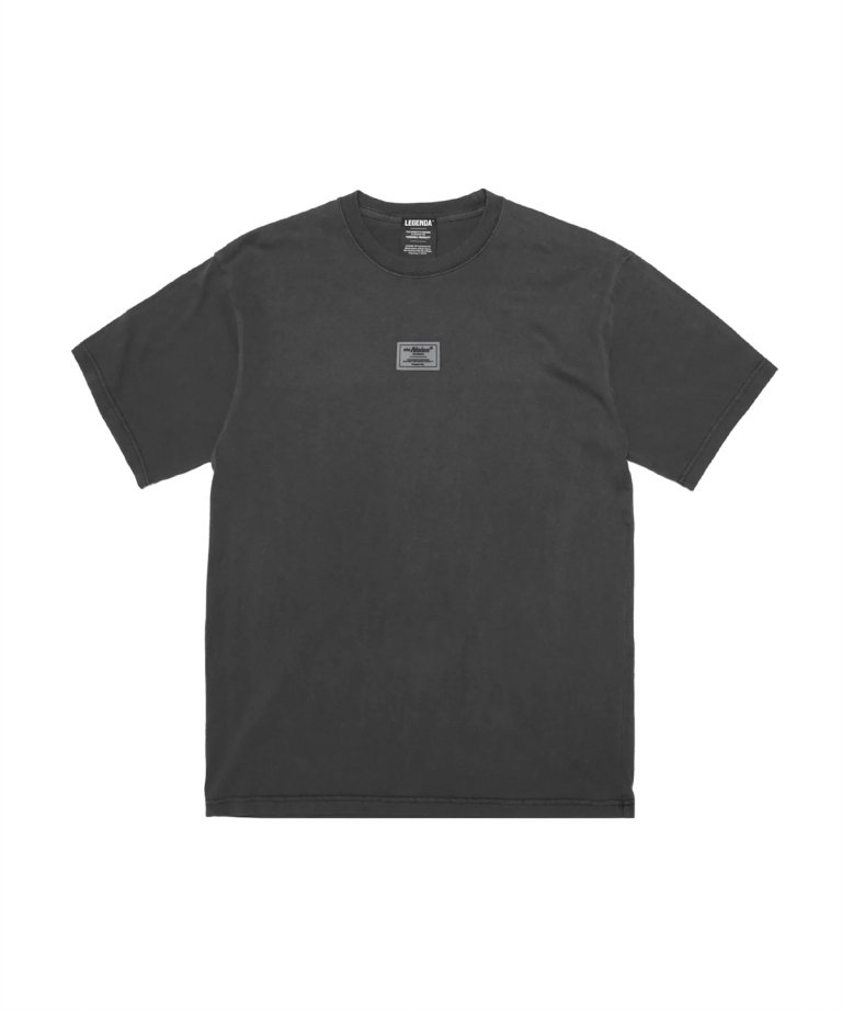 LEGENDA Silicon Patch Pigment Wash T-shirt BLK[LEC1148]
