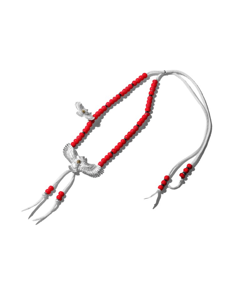 FLASHBACKǿ Japan HandMade Silver925 Eagle Top Necklace Full Custom Order.RED