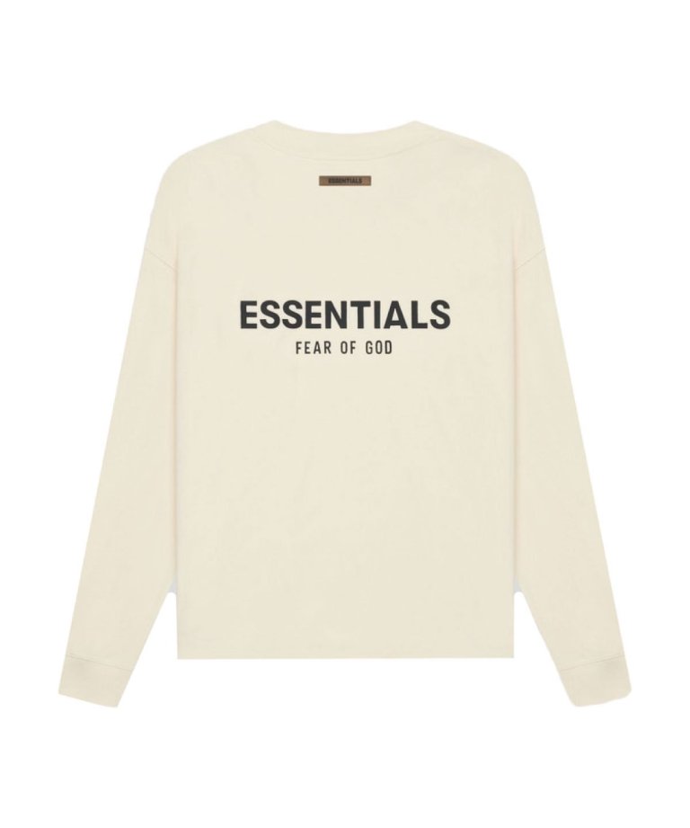 Fear Of God Essentials Rubber Logo LS Tee 21SS CREAM