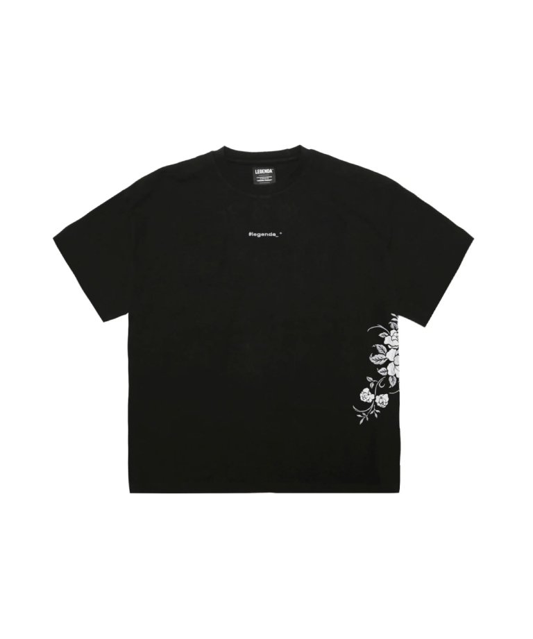 LEGENDA 12th Color Rose Embroidery T-shirt BLK/BLUE [LEC1158]
