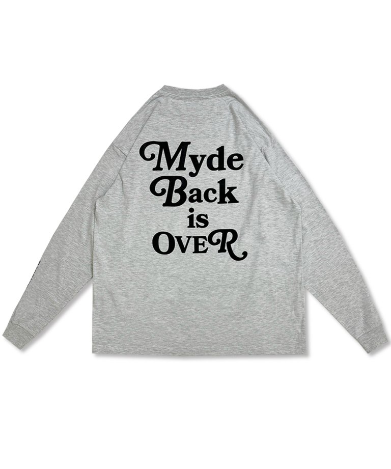 FLASHBACKǿ23AW''Myde Back is OVER'' OVERSIZE Long Sleeve Tee ASH