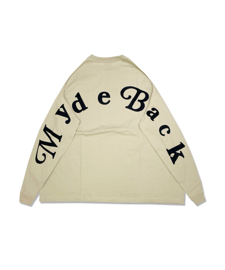 FLASHBACKǿ23AW''Myde Back is OVER'' OVERSIZE Arch Logo Long Sleeve Tee  BEG