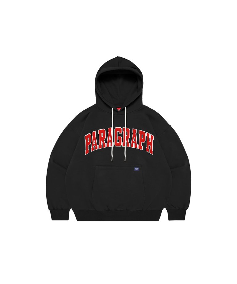 PARAGRAPH Applique Logo Hoodie BLK