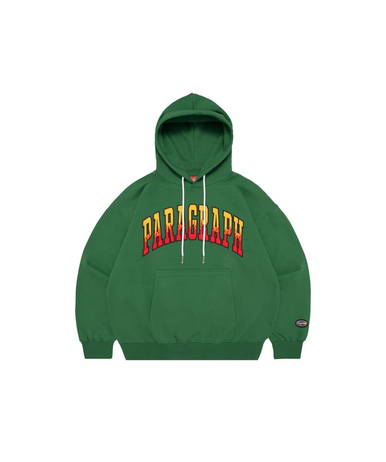 PARAGRAPH FLAME HOODIE GREEN