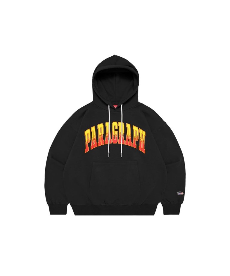 PARAGRAPH FLAME HOODIE BLK/RED