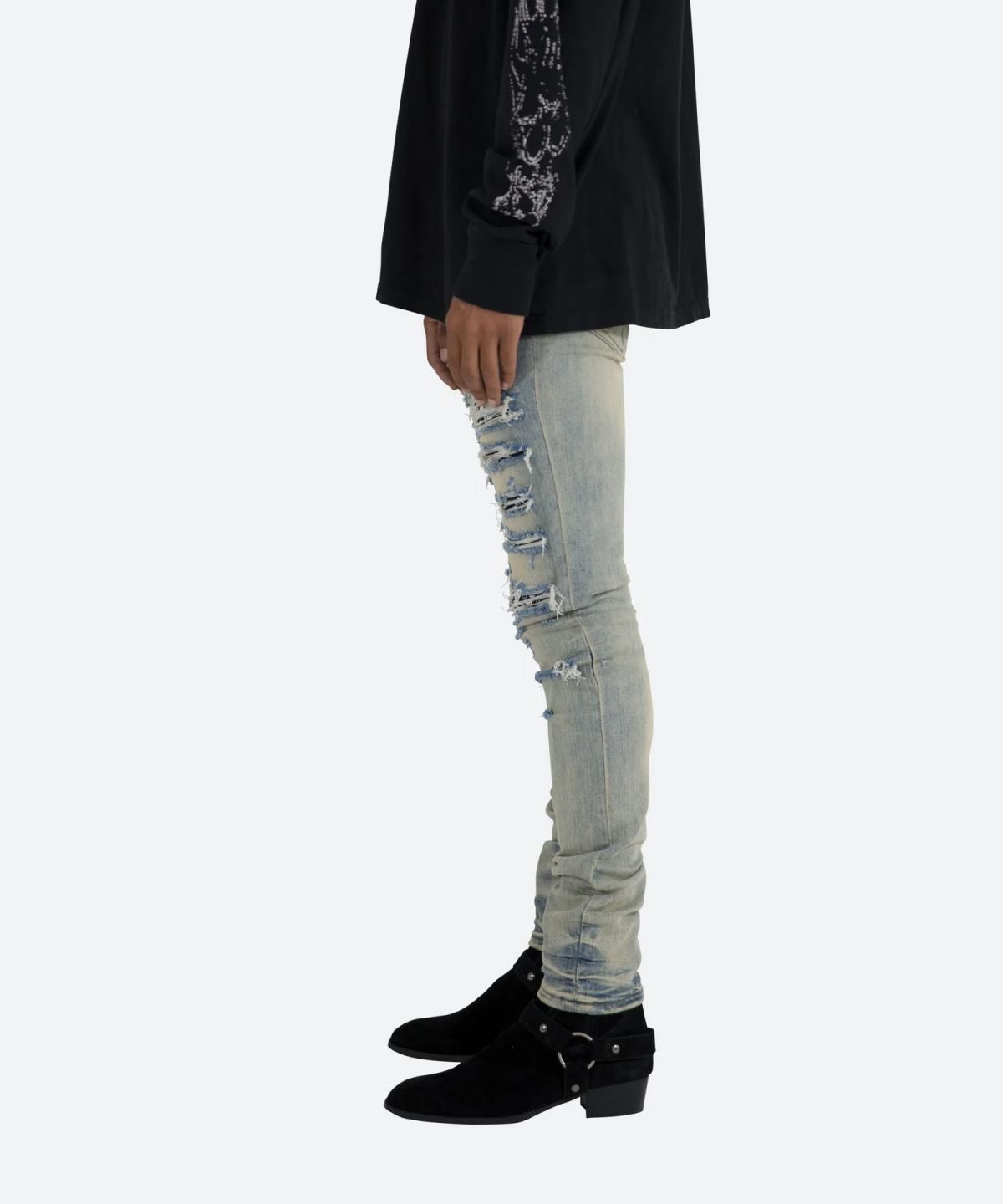 mnml X165 PAISLEY SKINNY DENIM BLUE mnml X165 PAISLEY SKINNY DENIM BLUE
