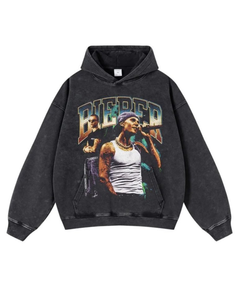 USA Select 23AWJUSTIN BIEBER OVERSIZE Vintage Sweat Hoodie.