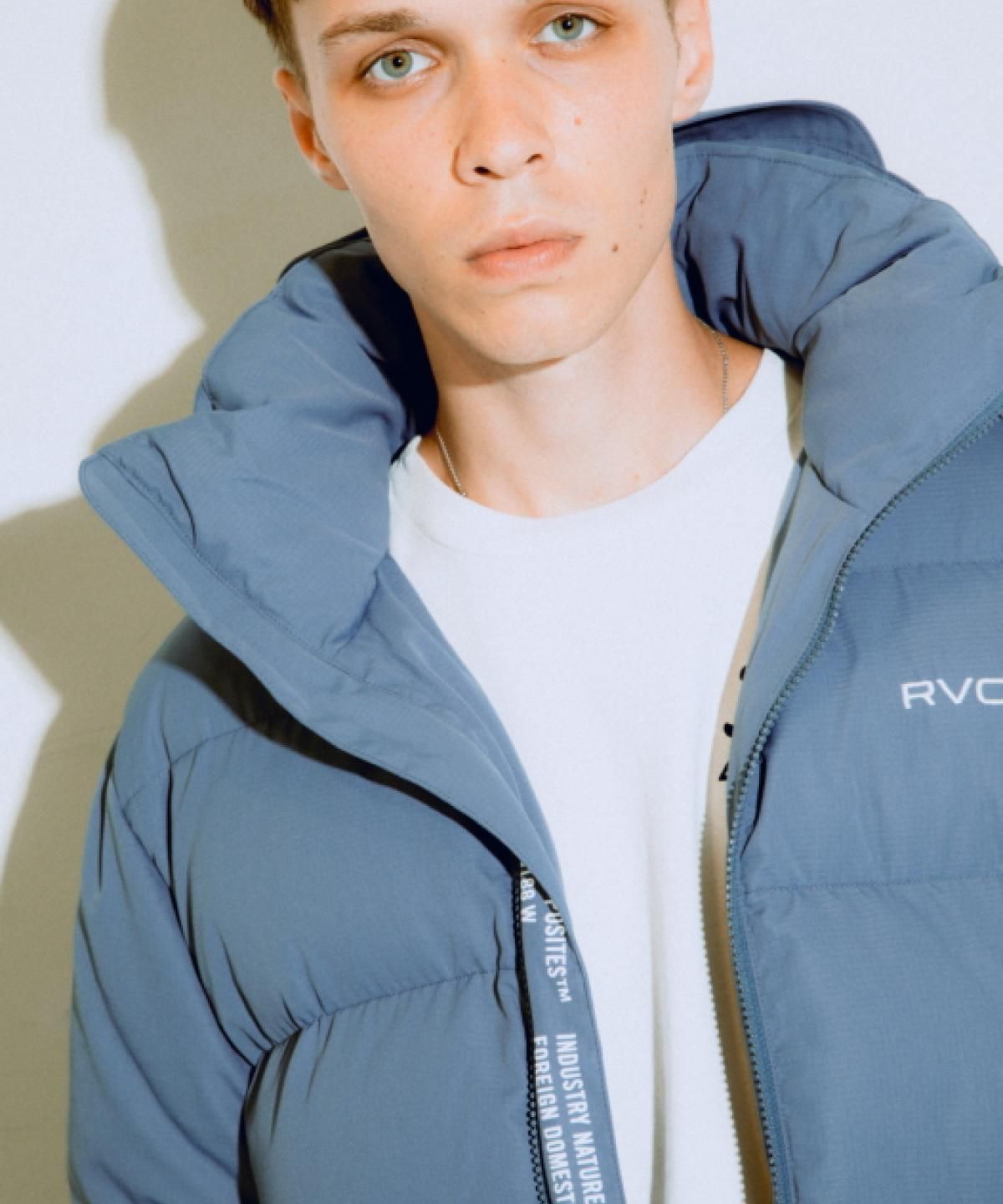 マッシュ！RVCA ベージュ フード付きジャケット RVCA 中綿フードジャケット メンズ ダウンジャケット アウター