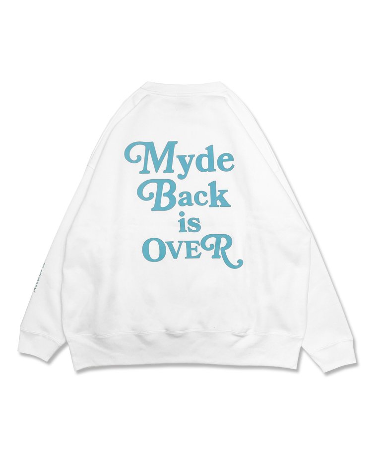 FLASHBACKǿ23AW''Myde Back is OVER'' OVERSIZE Sweat WHT