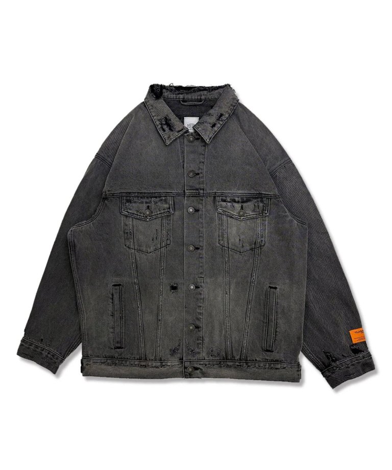 ڿSALE2025ۡFLASHBACKǿ24SSDamage Denim JKT.BLACK 22000ߢ15400