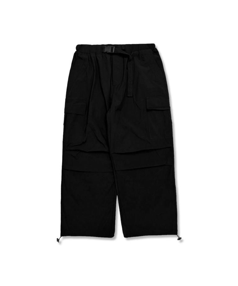 OUTRO-feer de seal- 24SS Nylon Cargo Pants.BLACK