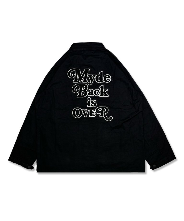 FLASHBACKǿ24SSSagara Embroidery Oversize Shirts JKT.BLACK