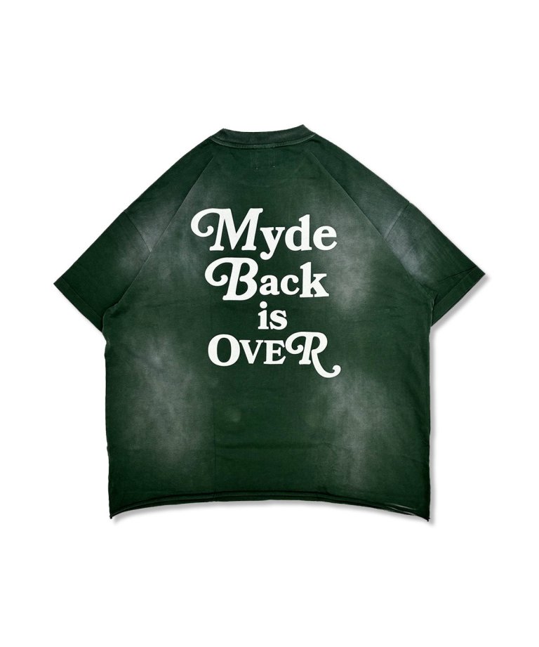 FLASHBACK24SSǿ''Myde Back is OVER'' VintageOVERSIZE T-Shirts  GREEN