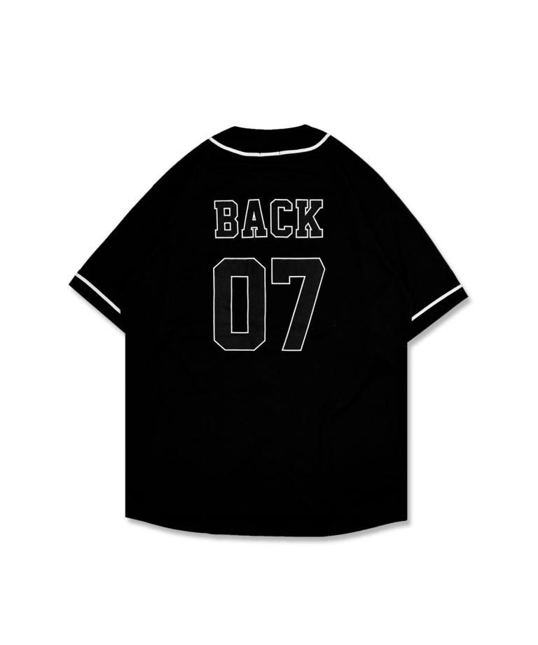 FLASHBACKǿ24SS FLASHBACK OVERSIZE Baseball Shirts.BLK