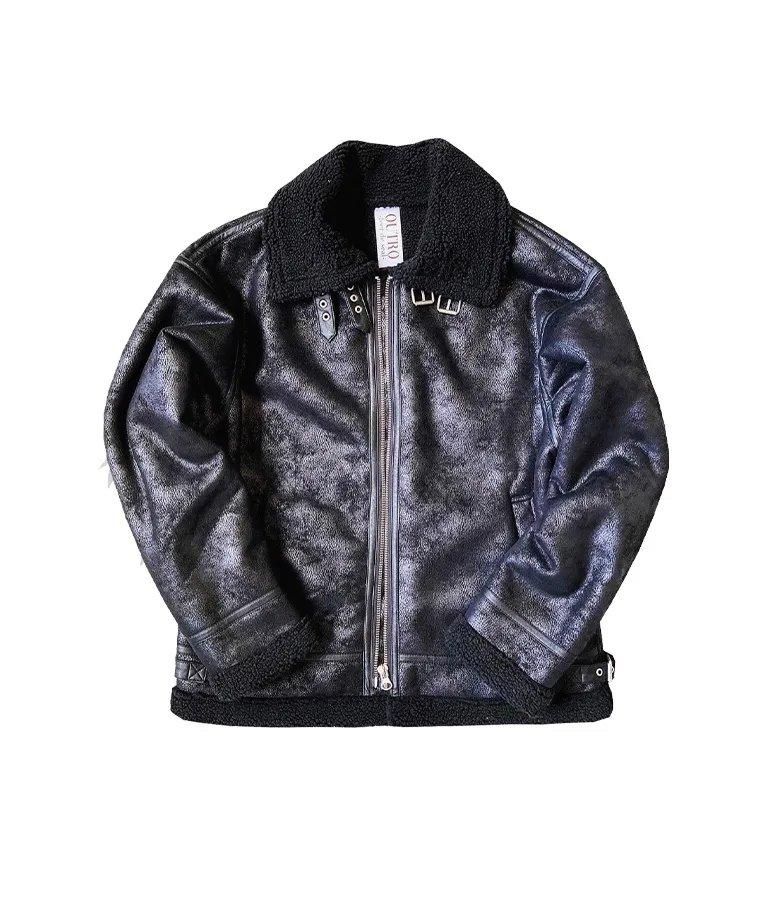 OUTRO-feer de seal- Fake Mouton Boa B-3 JKT BLK