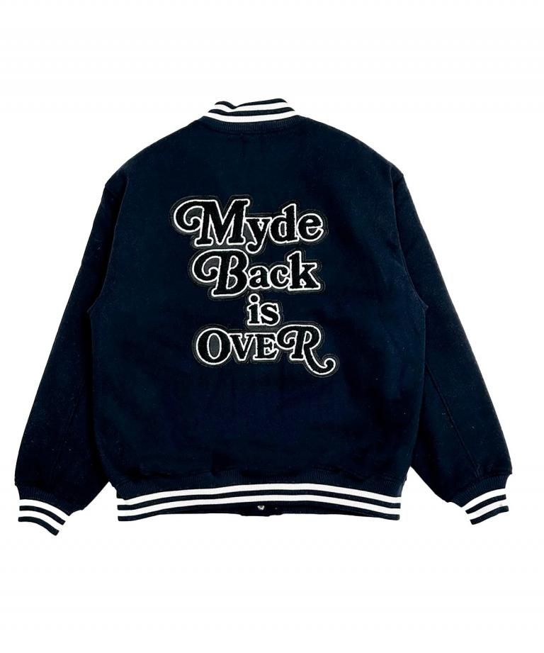 FLASHBACKǿ''Myde Back is OVER'' Embroidery  2025 Stadium JKT . NAVY