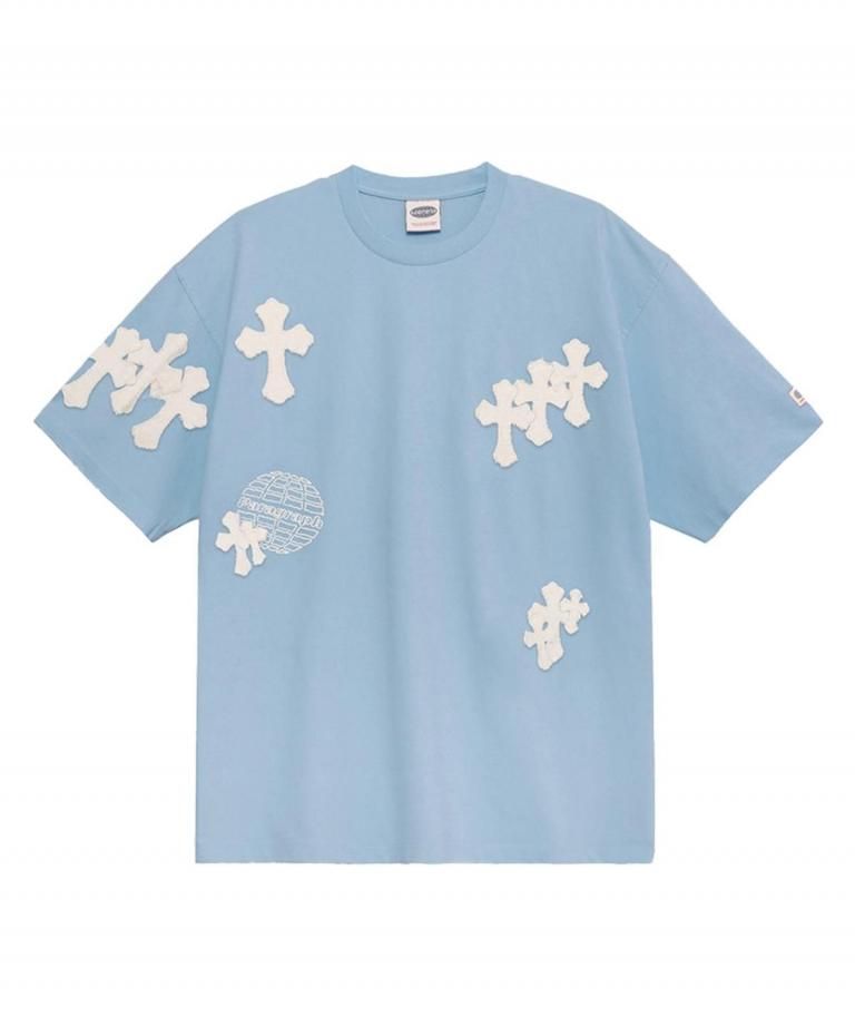 [PARAGRAPH]★韓国大人気★CROSS LOGO SHORT T-SHIRT A'GEM/9 × .kom 『Paragraph/パラグラフ』Cross Logo T-Shirt