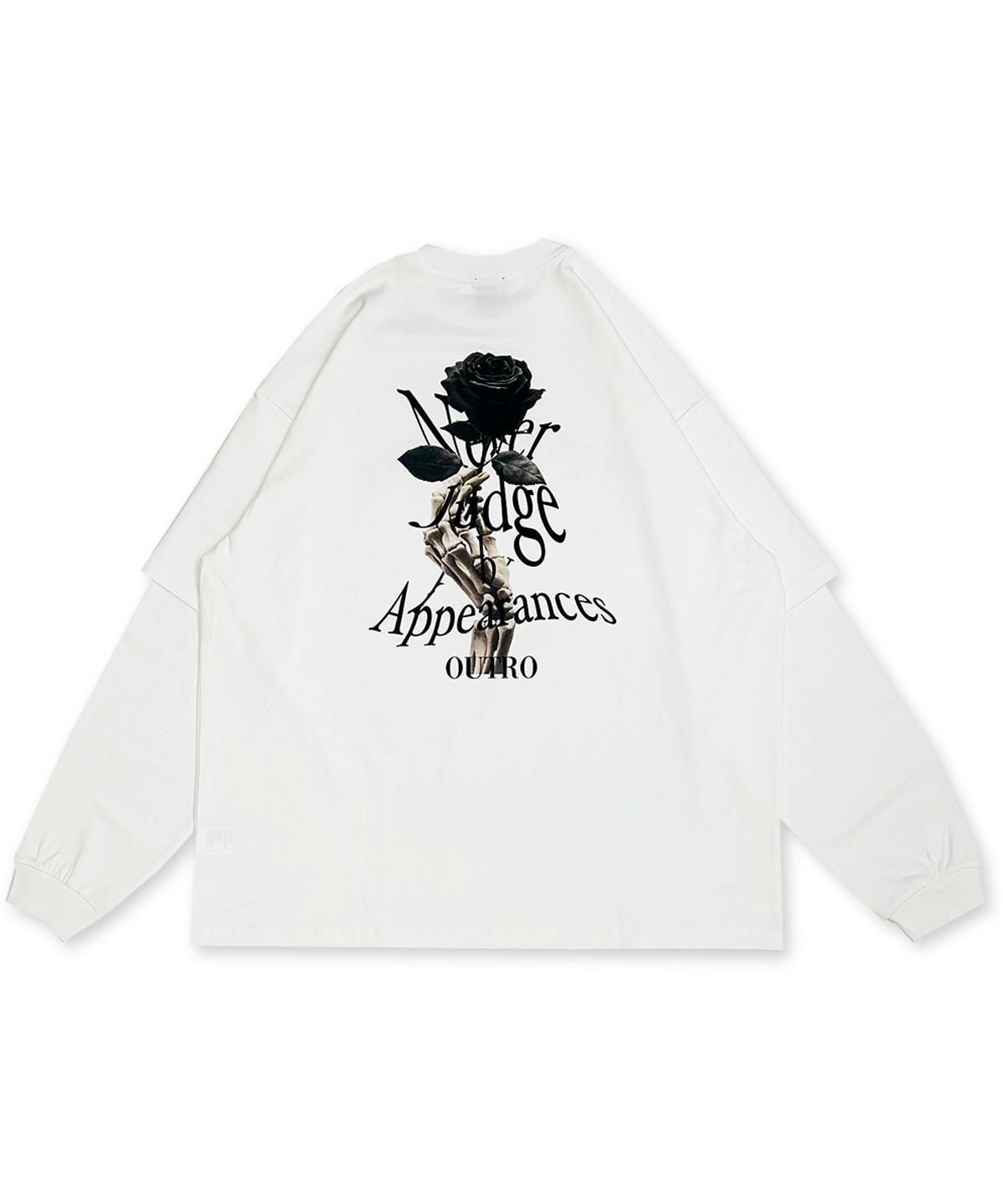 OUTRO-feer de seal-25SS Rose Oversize Layered Long Sleeve OUTRO-feer de seal-25SS Rose Oversize Layered Long Sleeve