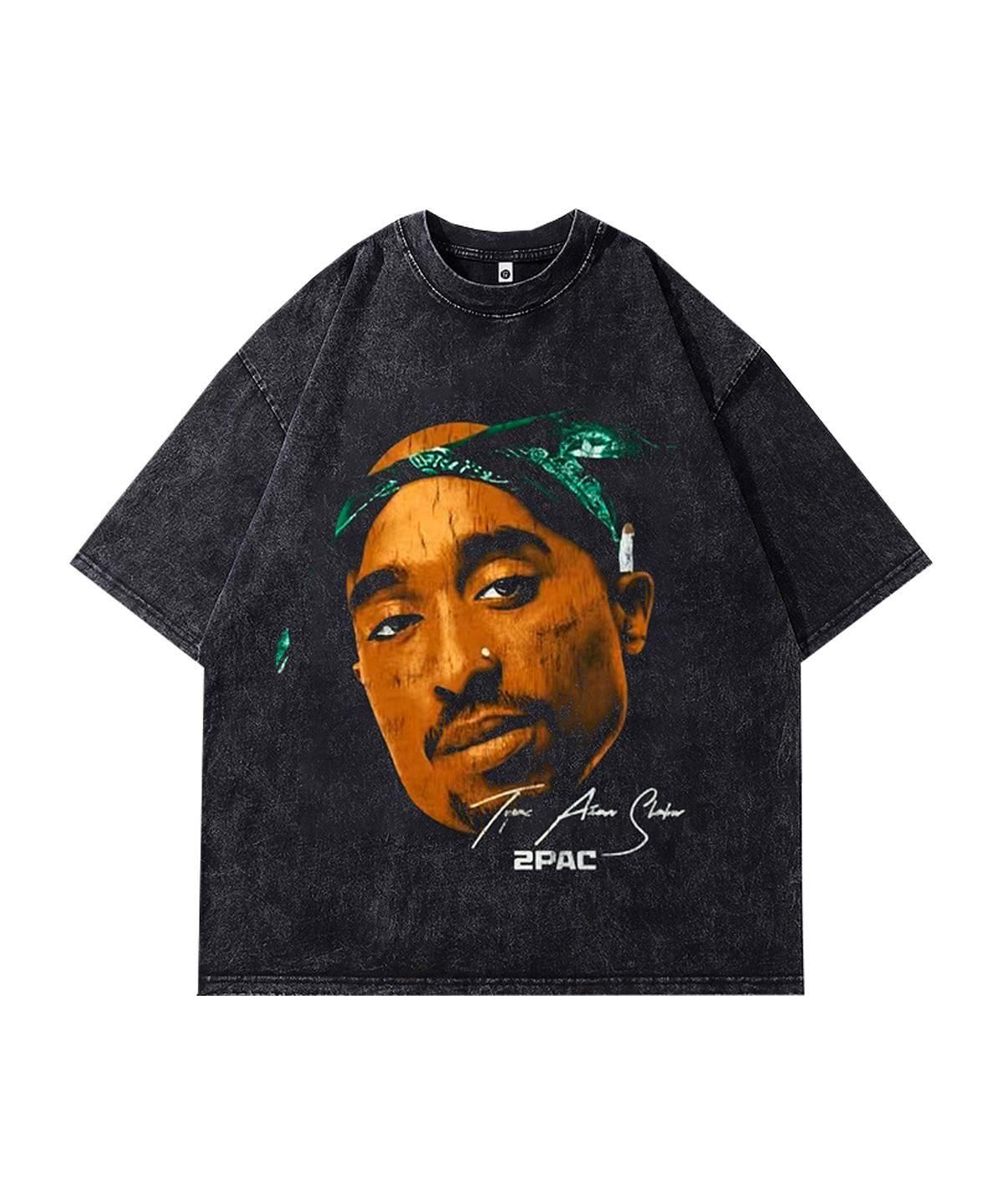TUPAC SHAKUR T-shirt 2Pac Paisley Lowrider Urban Streetwear