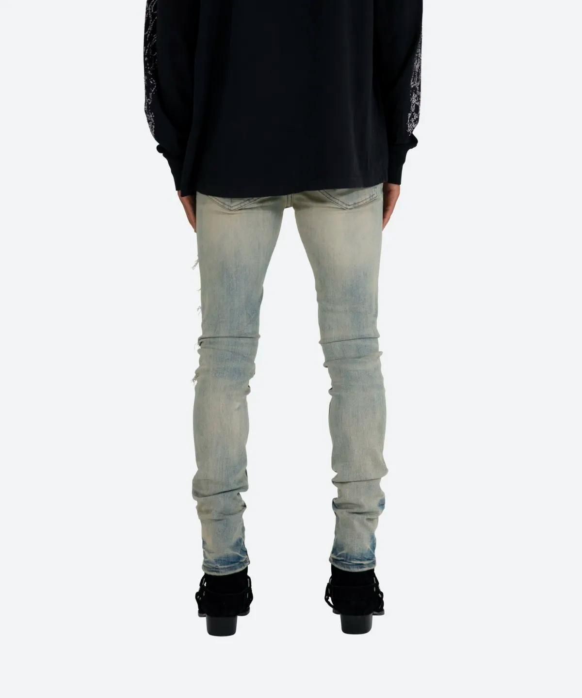 mnml X165 PAISLEY SKINNY DENIM BLUE