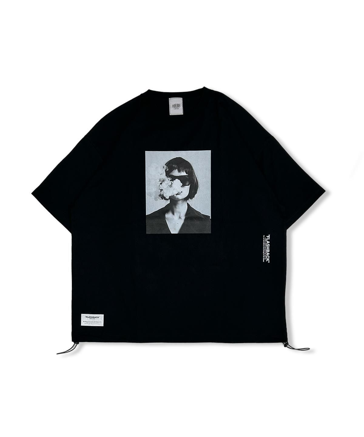 MADPUNKS MAD girlスカルプリント アシンメトリック長袖トップス