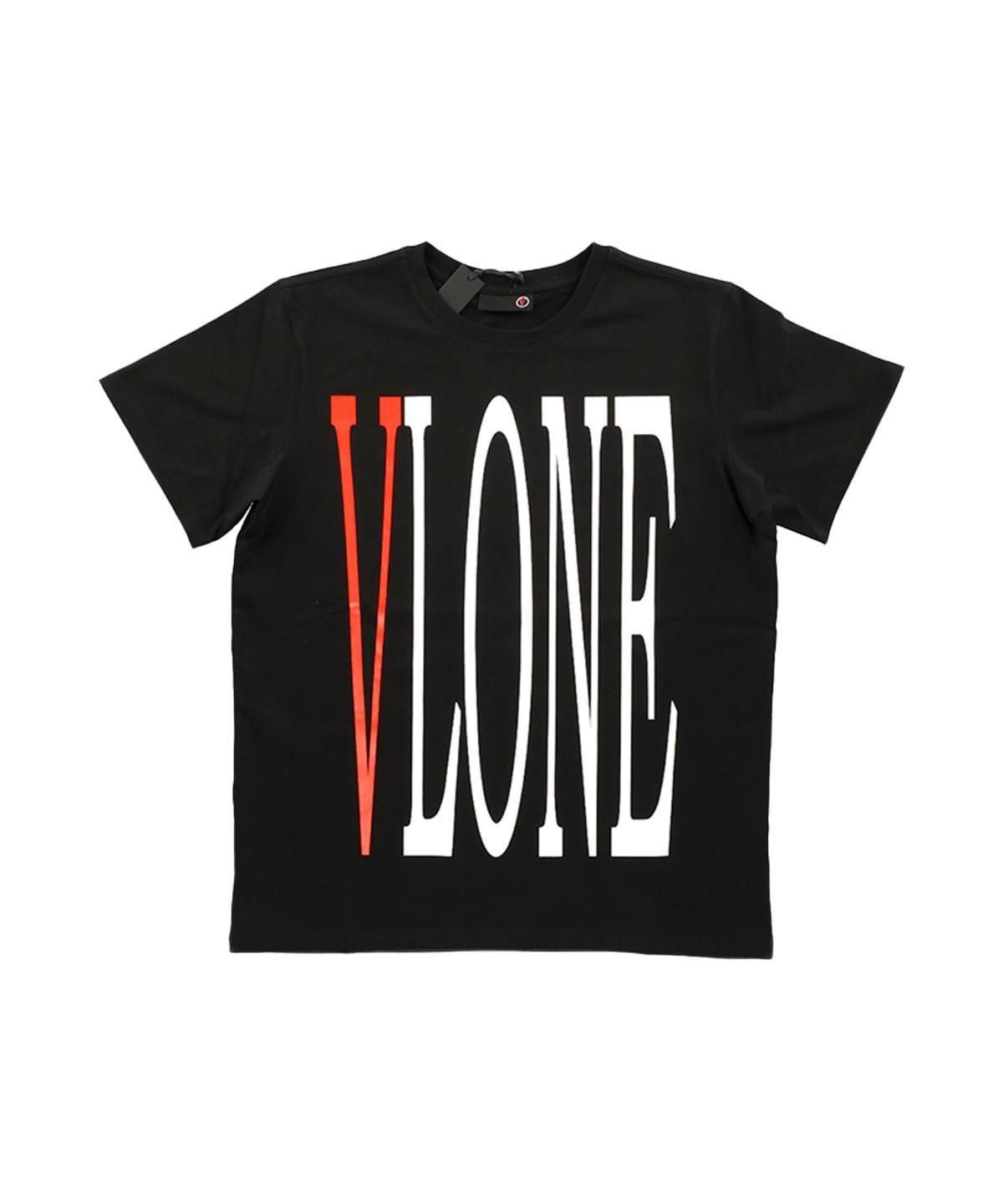 VLONE ロングTシャツ　ブラック&オレンジ CLASSIC LOGO-VLONE TEE #BLACK/ORANGE