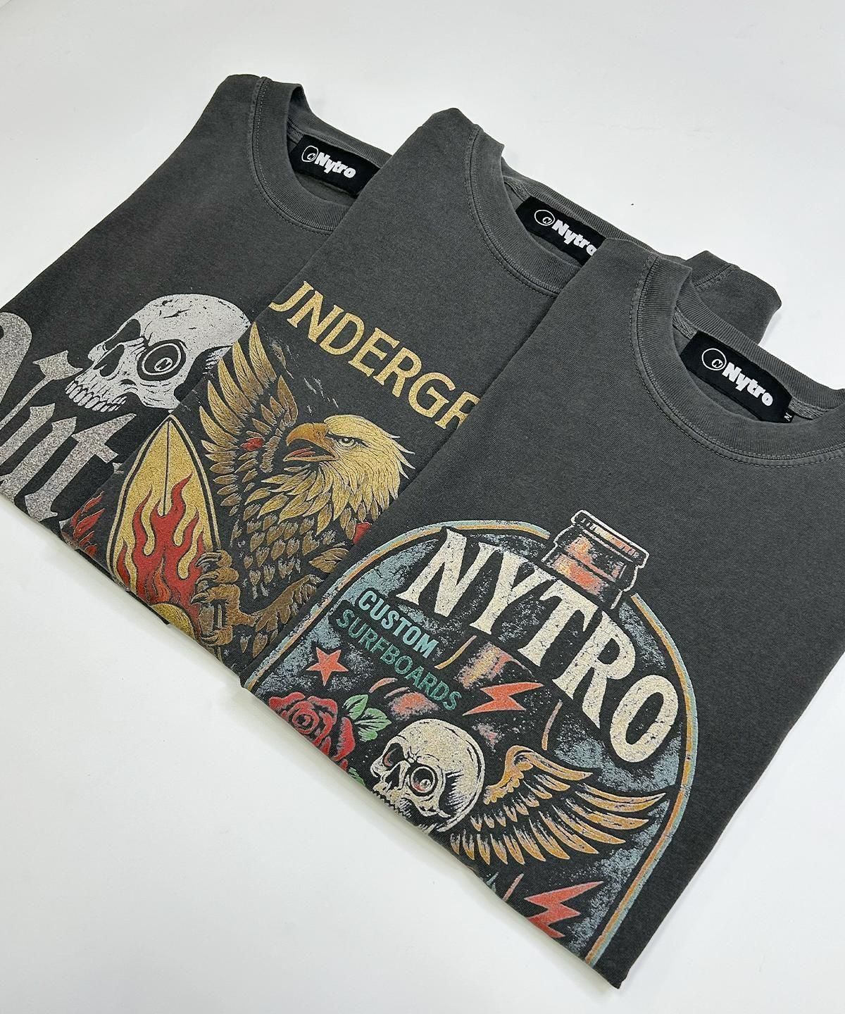 flashbacks Tシャツ XL 黒色 半袖 オーバーサイズド パフォーマンス Tシャツ Vertical Logo