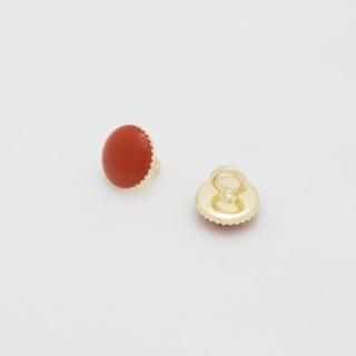 Gem Buttons - Tangerine (9mm)