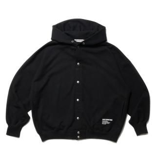Open End Yarn Plain Sweat Snap Hoodie 
