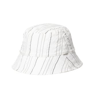 Stripe Sucker Cloth Bucket Hat 
