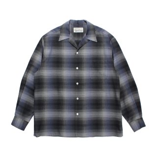 OMBRE CHECK OPEN COLLAR SHIRT L/S ( TYPE-2 )
