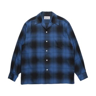OMBRE CHECK OPEN COLLAR SHIRT L/S ( TYPE-1 )
